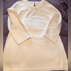Burts Bees Baby NWOT 24m White Sweater Dress w Cable Knit Detail